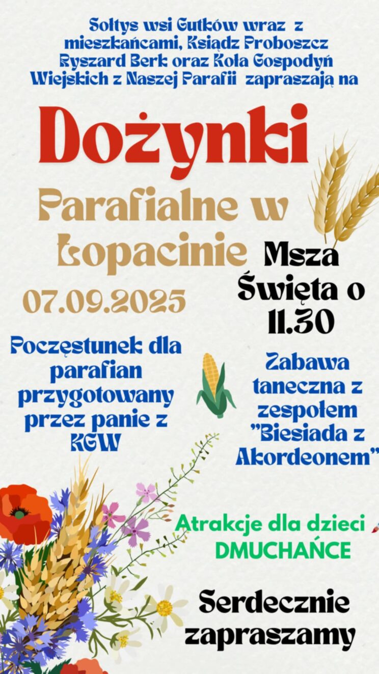 Dożynki parafialne w Łopacinie